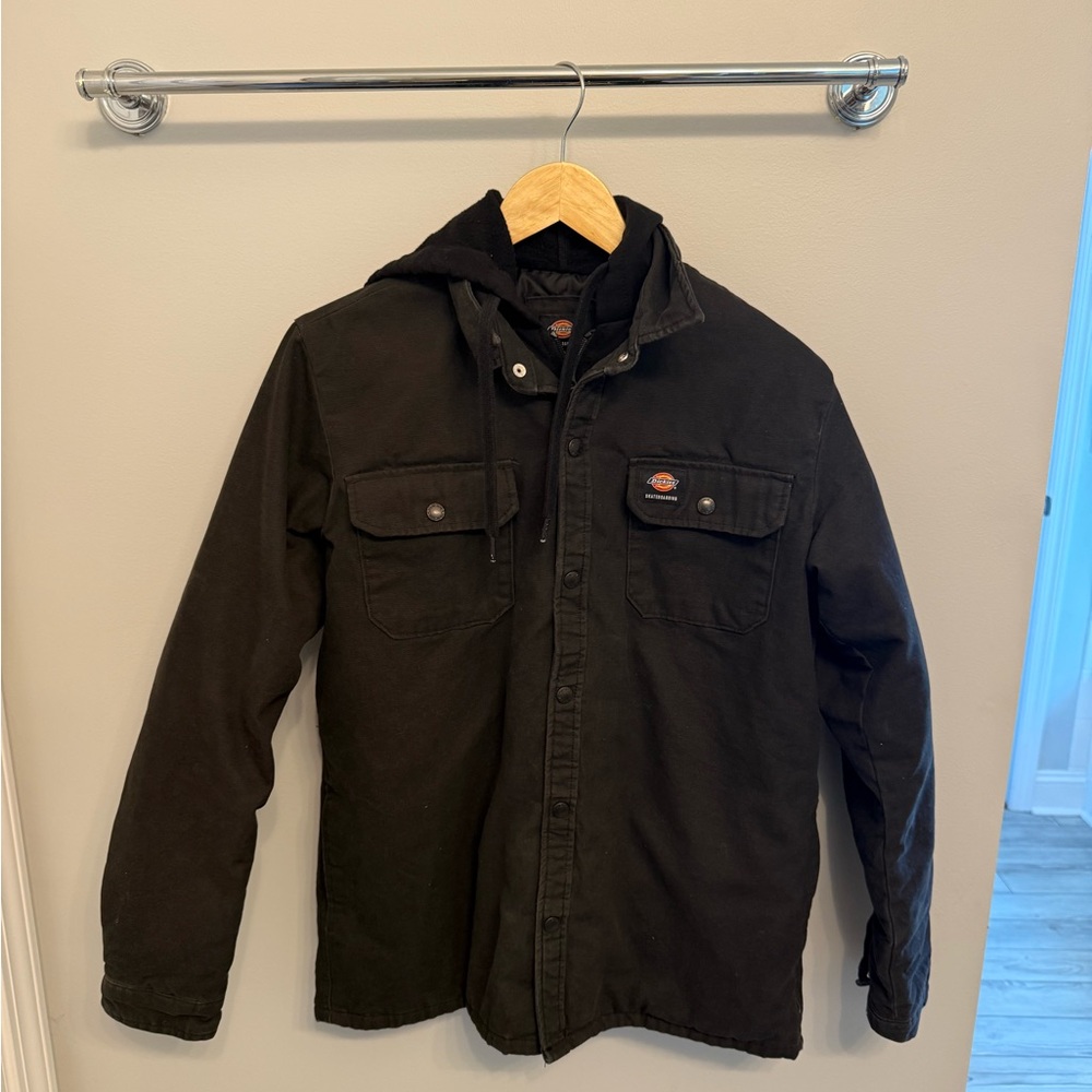 Dickies Skateboarding Black Insulated Hooded Jacket | Medium